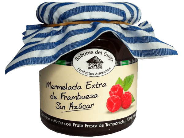 Mermelada Extra Artesana 100% Natural de Frambuesa Sin Azúcar Sabores del Guijo Casa Alonso